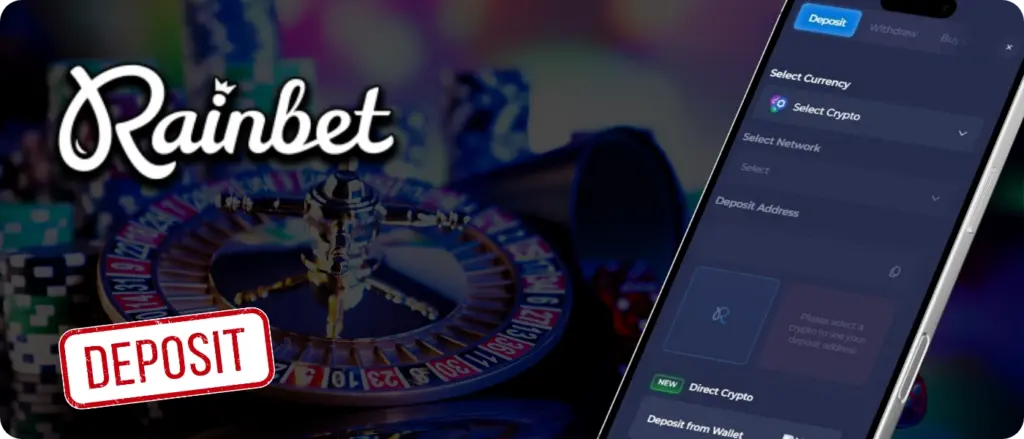 Rainbet make first deposit