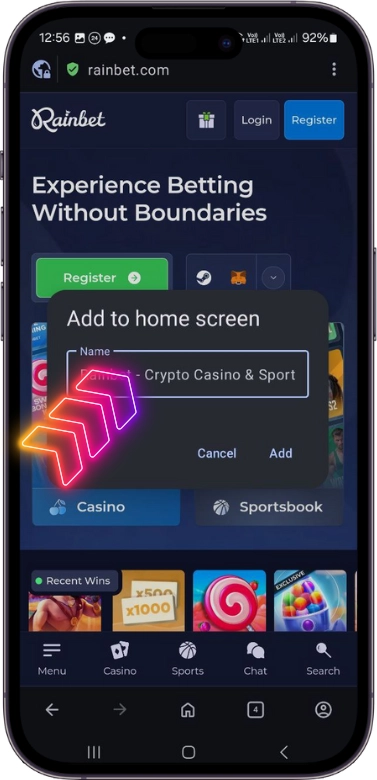 Rainbet set icon name