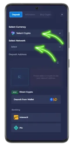 Make Deposit Rainbet